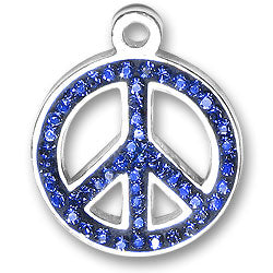 Blue Peace Sign Charm