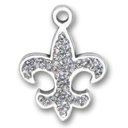 Crystal Fleur de Lis Charm