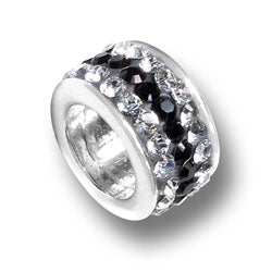 Black and White Crystal Bead