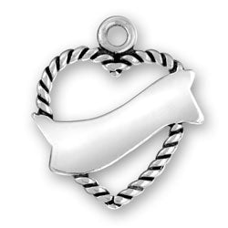 Heart with Engravable Ribbon