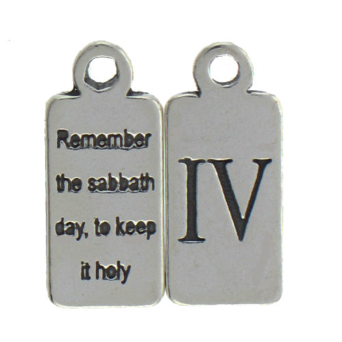 Ten Commandments Charm "IV"