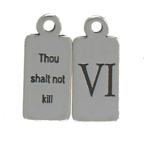 Ten Commandments Charm "VI"