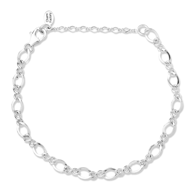 Sterling Silver Charm Bracelet with Clasp