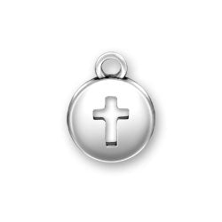 Cross Domed Message Charm