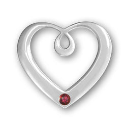 Birthstone Heart Pendant