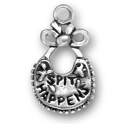 Spit Happens Baby Bib Charm