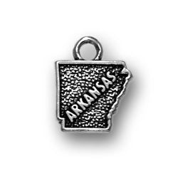 Sterling Silver Arkansas Charm