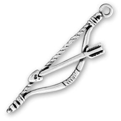 Sterling Silver Bow and Arrow Charm