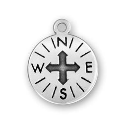 Sterling Silver Compass Charm