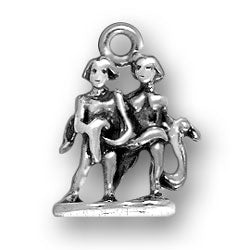 Sterling Silver Gemini Twins Charm