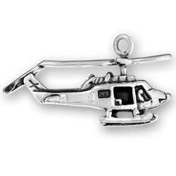 Sterling Silver Helicopter Charm