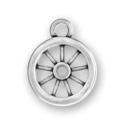 Sterling Silver Wagon Wheel Charm