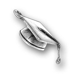 Sterling Silver Graduation Cap Charm