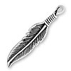 Sterling Silver Medium Feather Charm