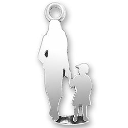 Woman Walking with Child Charm