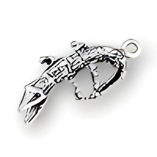 Charm Factory Alligator Charm made of silver-tone metal, featuring detailed design and a loop for attachment.