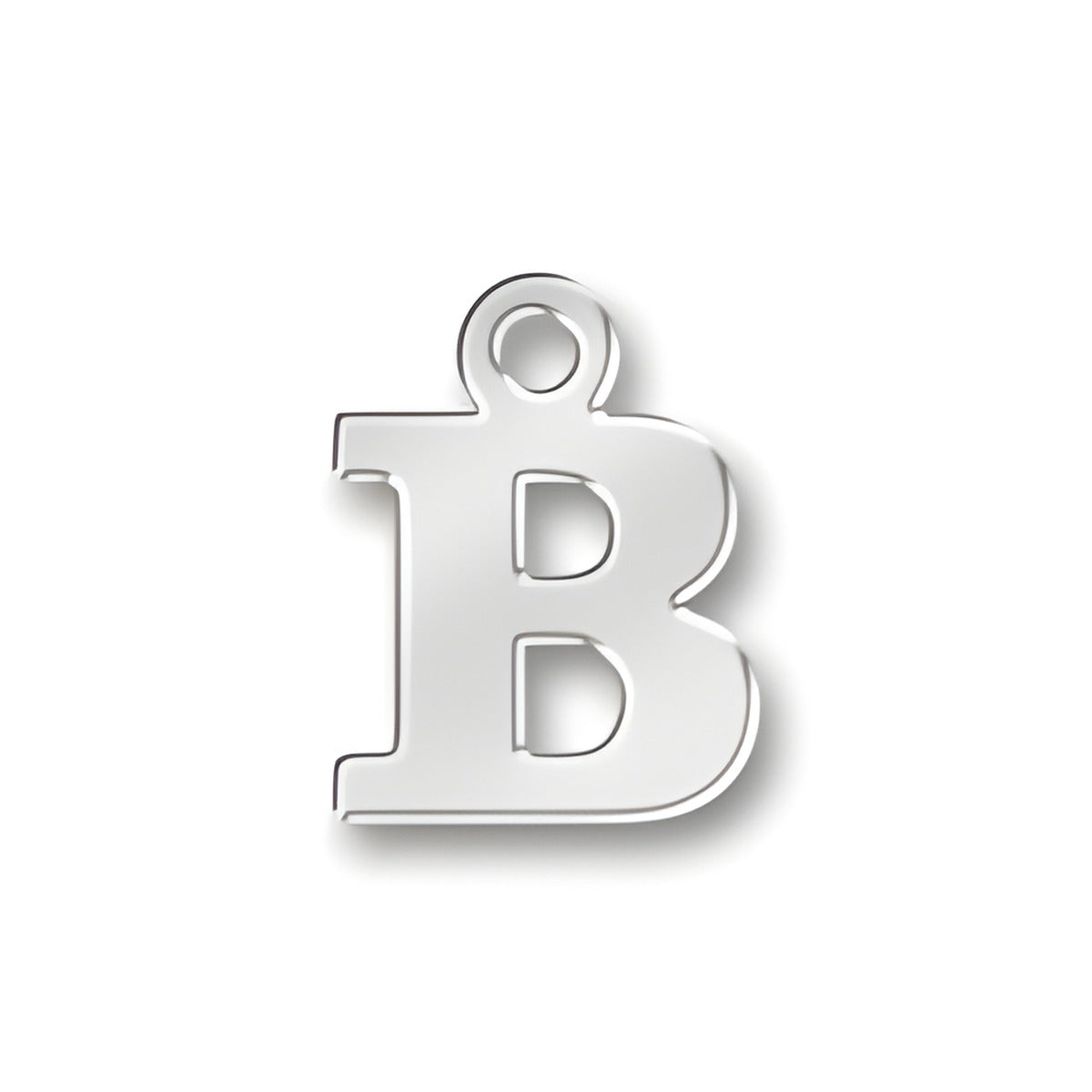 B Letter Charm Alt view.