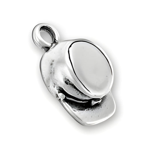 Charm Factory Civil War Cap Charm, made of sterling silver, featuring detailed design of a soldier's cap.
