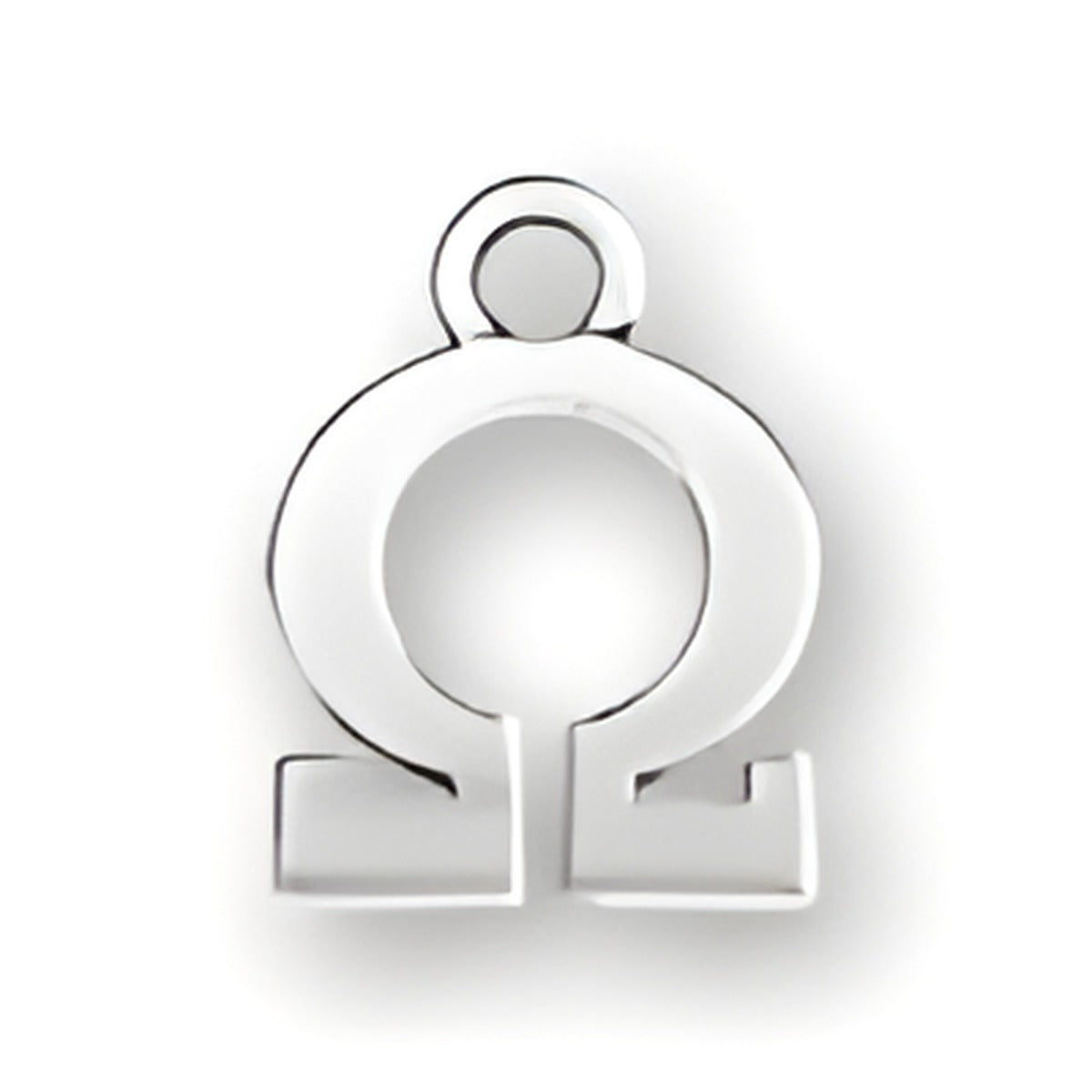 Greek Alphabet Omega Charm Alt view.