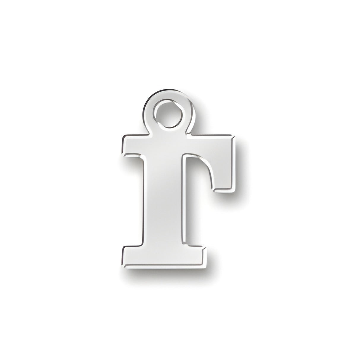 Greek Gamma Charm made of sterling silver, featuring a polished, uppercase gamma symbol design.