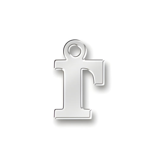Greek Gamma Charm made of sterling silver, featuring a polished, uppercase gamma symbol design.