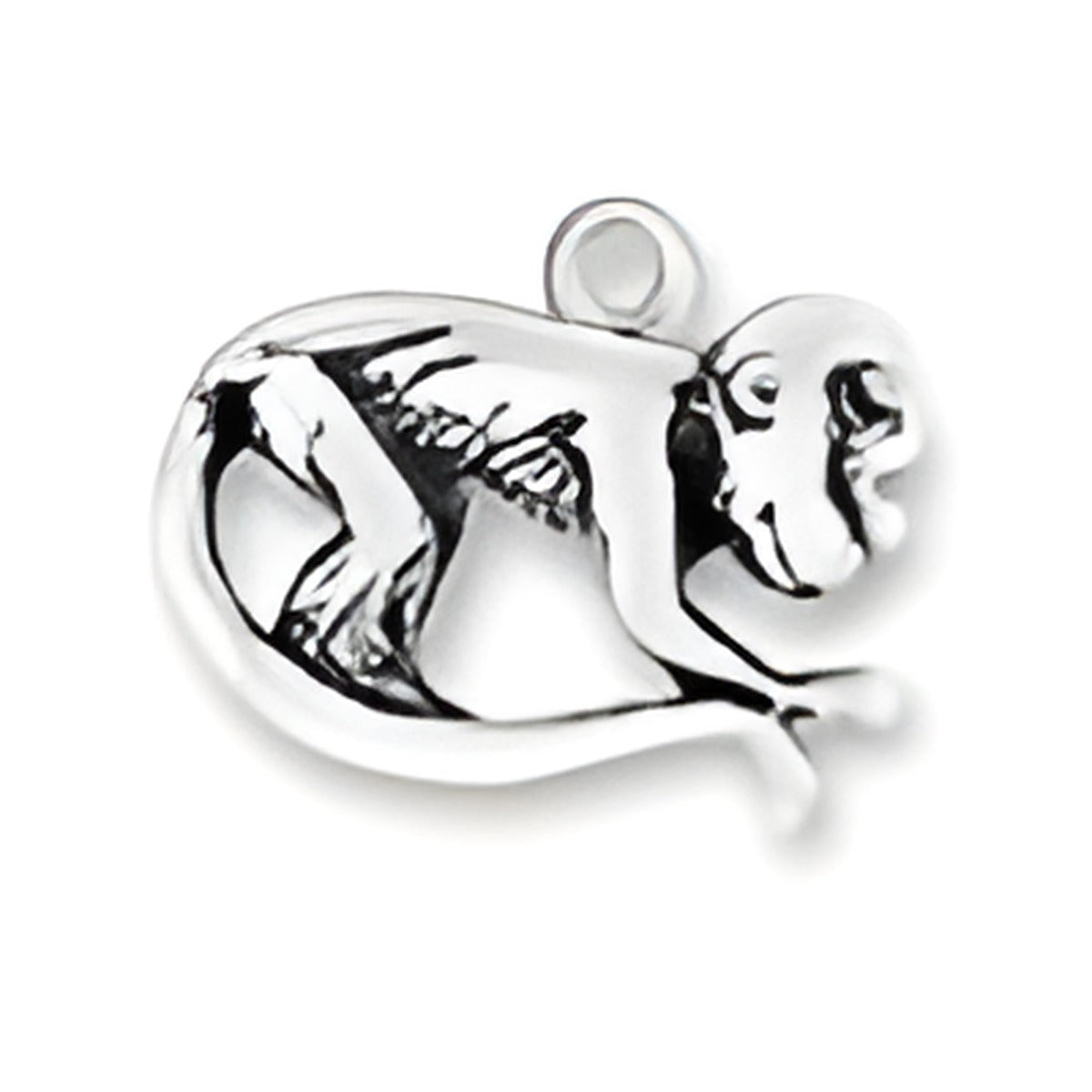 Howler Monkey Charm by Charm Factory, crafted from silver, featuring detailed monkey design with a loop for attachment.