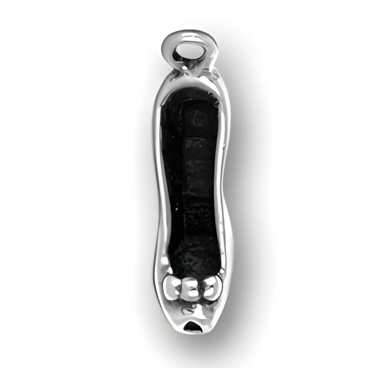 Charm Factory Ladies Slingback Shoe Charm, crafted from silver-tone metal, featuring a detailed shoe design.