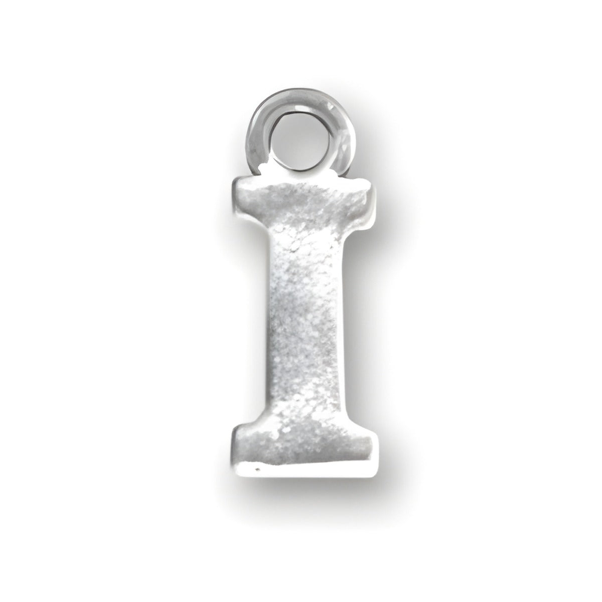 Letter I Charm Alt view.
