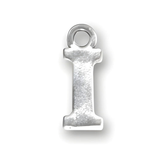Letter I Charm Alt view.