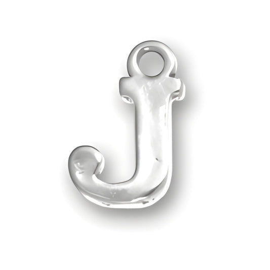 Letter J Charm Alt view.
