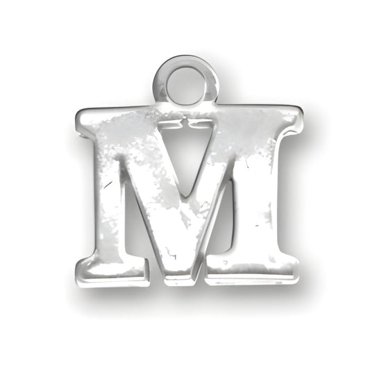 Letter M Charm Alt view.
