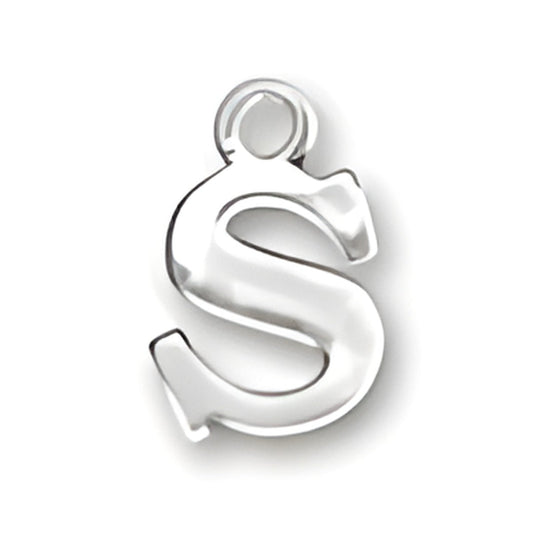 Letter S Charm Alt view.
