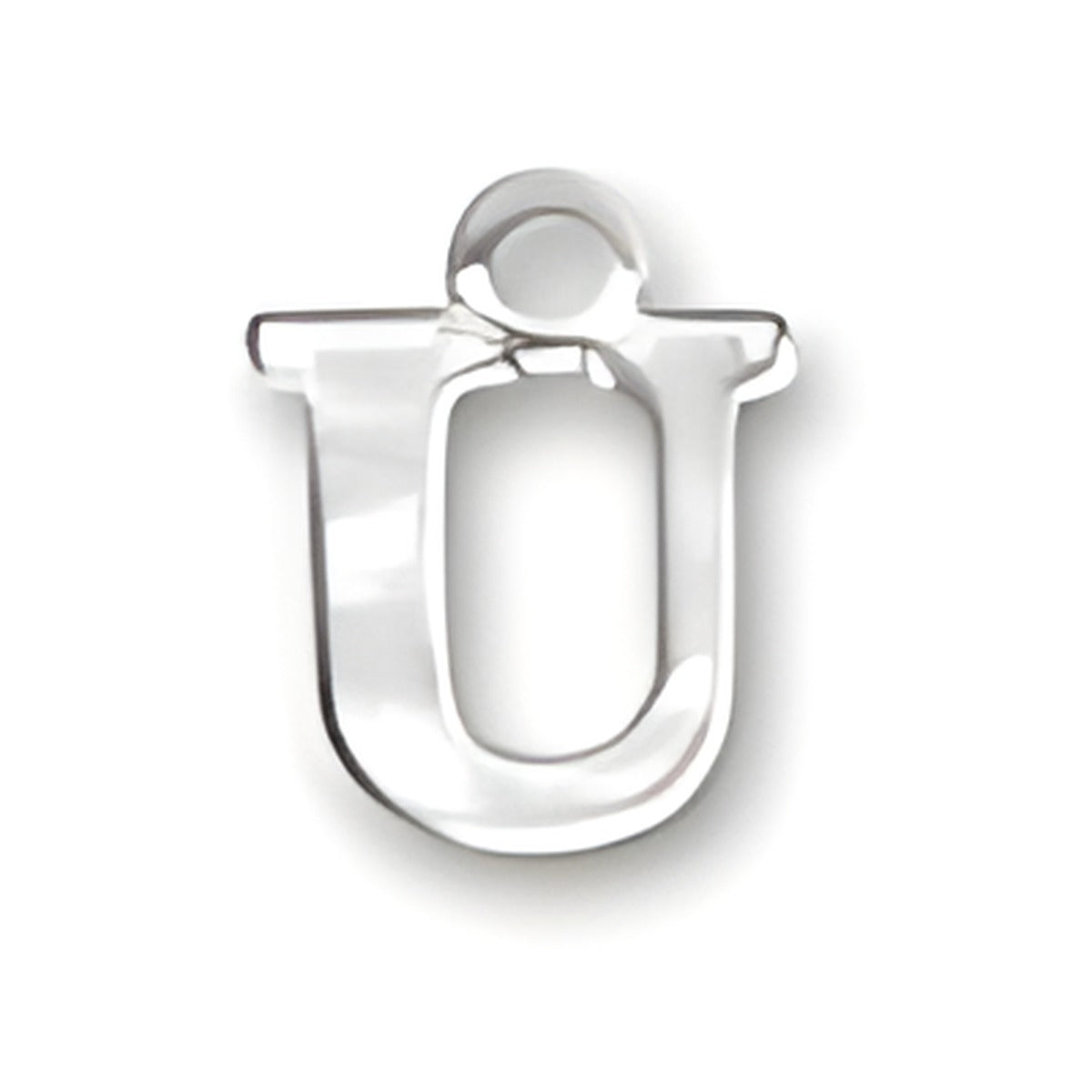 Letter U Charm Alt view.