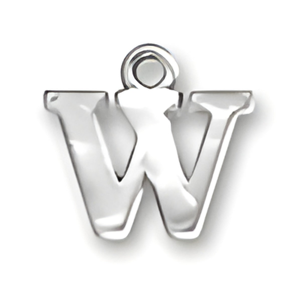 Letter W Charm Alt view.