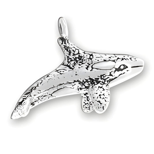 Charm Factory Orca Charm, crafted from sterling silver, features intricate detailing and a polished finish.