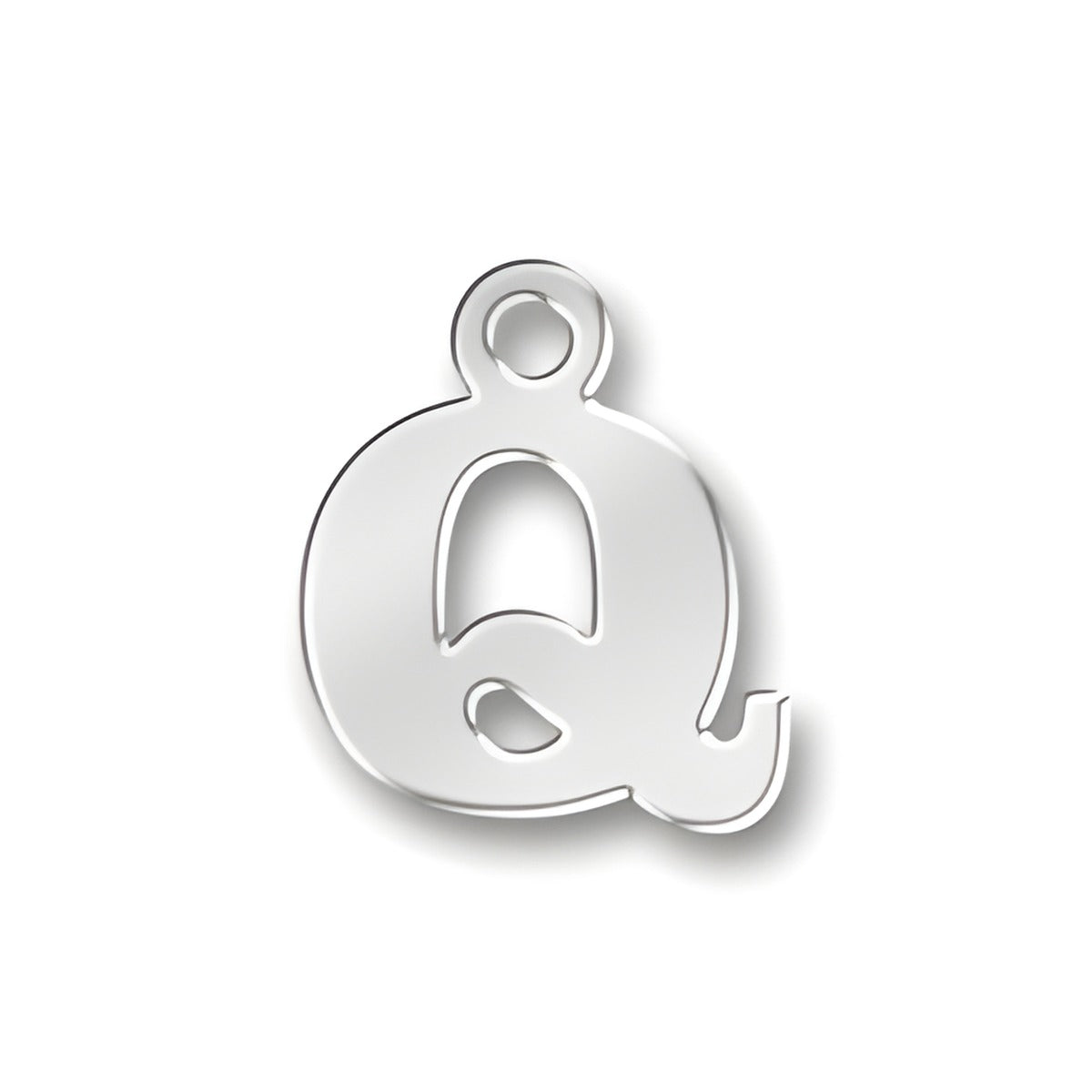 Q Letter Charm Alt view.