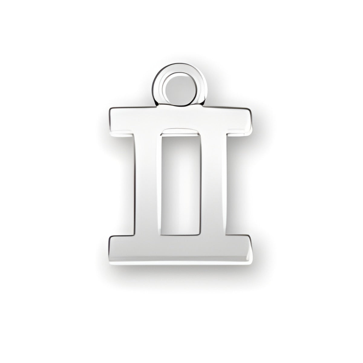 Charm Factory Roman Numeral II Charm made of polished silver, featuring a classic Roman numeral design.