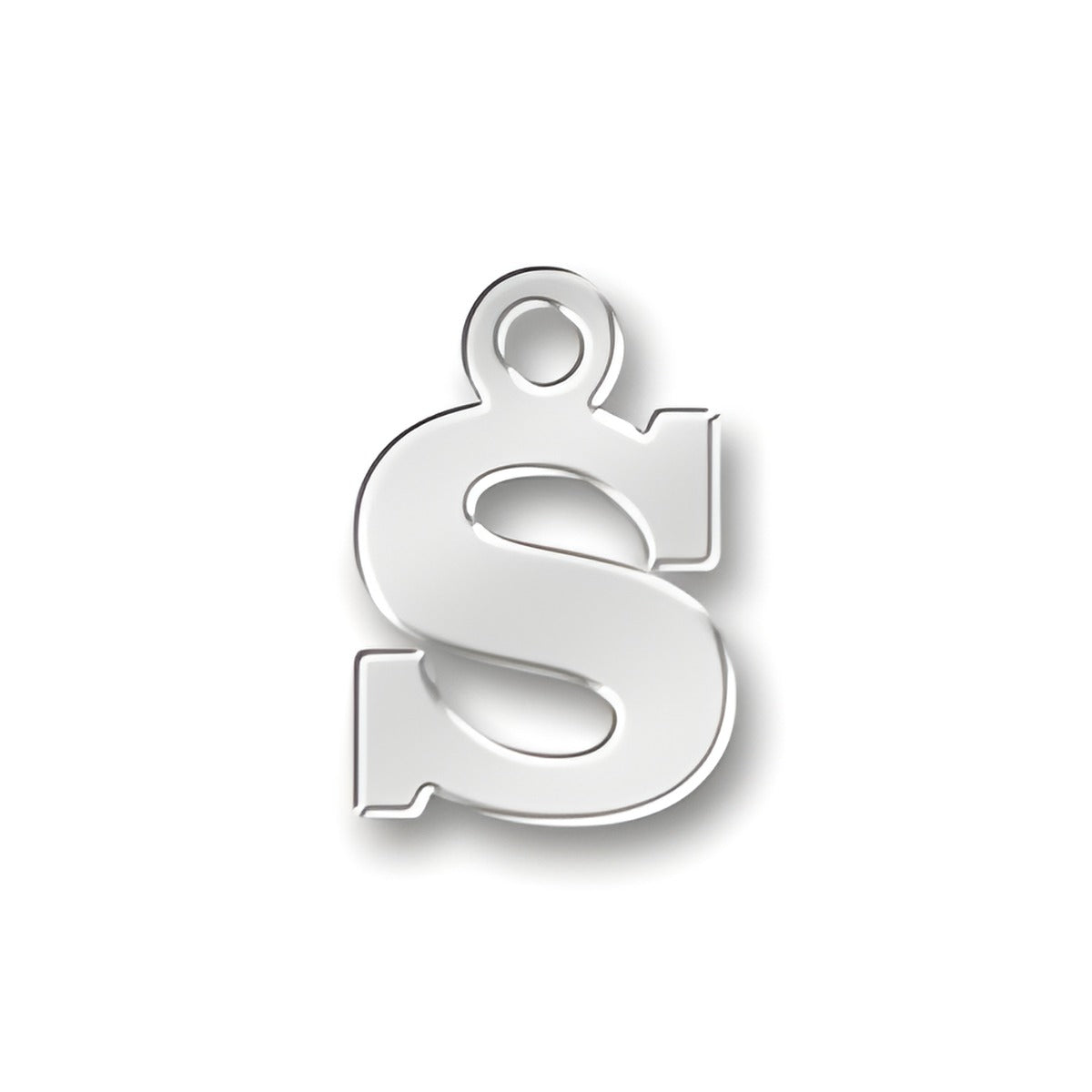 S Letter Charm Alt view.