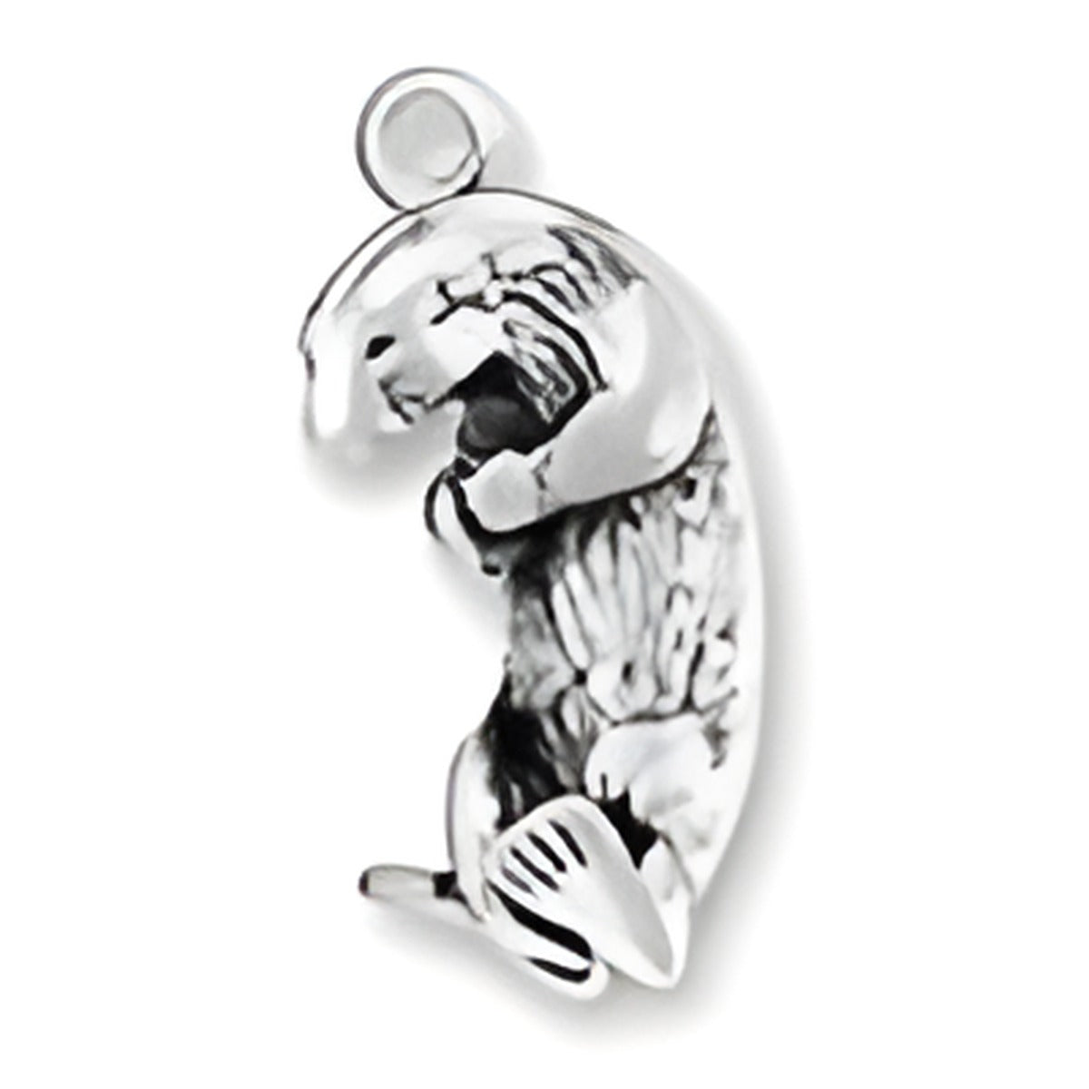 Charm Factory Sea Otter Charm made of sterling silver, featuring detailed design of a playful otter.