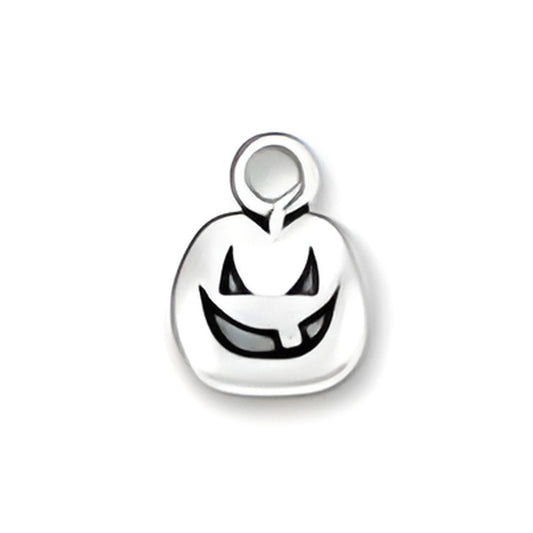 Serling Silver Mean Pumpkin Charm Alt view.