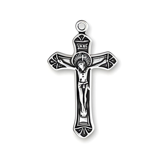 Small Ornate Crucifix Charm Alt view.