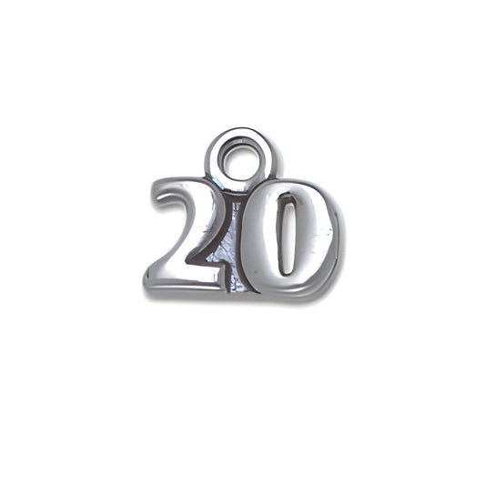 Sterling Silver 20 Charm Alt view.