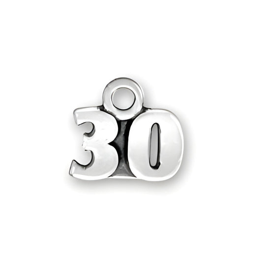 Sterling Silver 30 Charm Alt view.