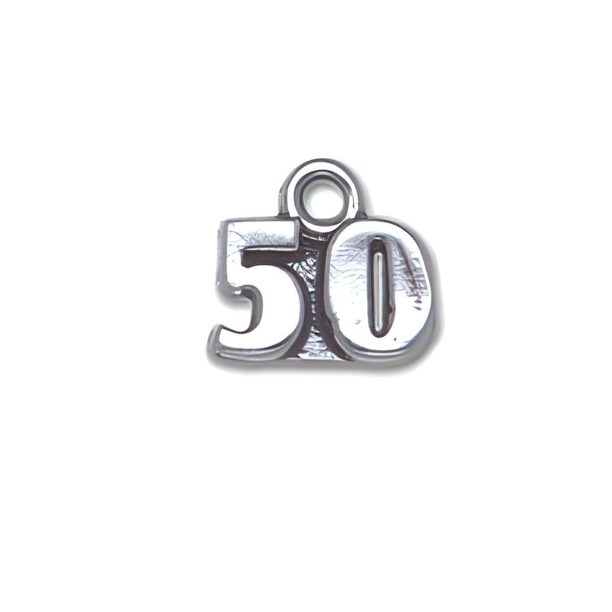 Sterling Silver 50 Charm Alt view.