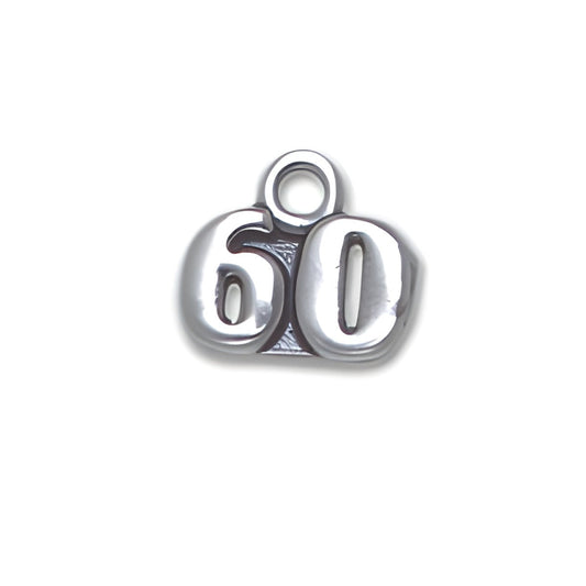Sterling Silver 60 Charm Alt view.
