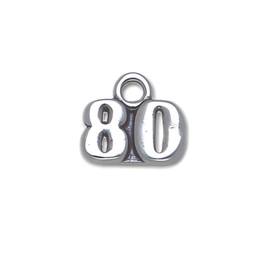 Sterling Silver 80 Charm Alt view.