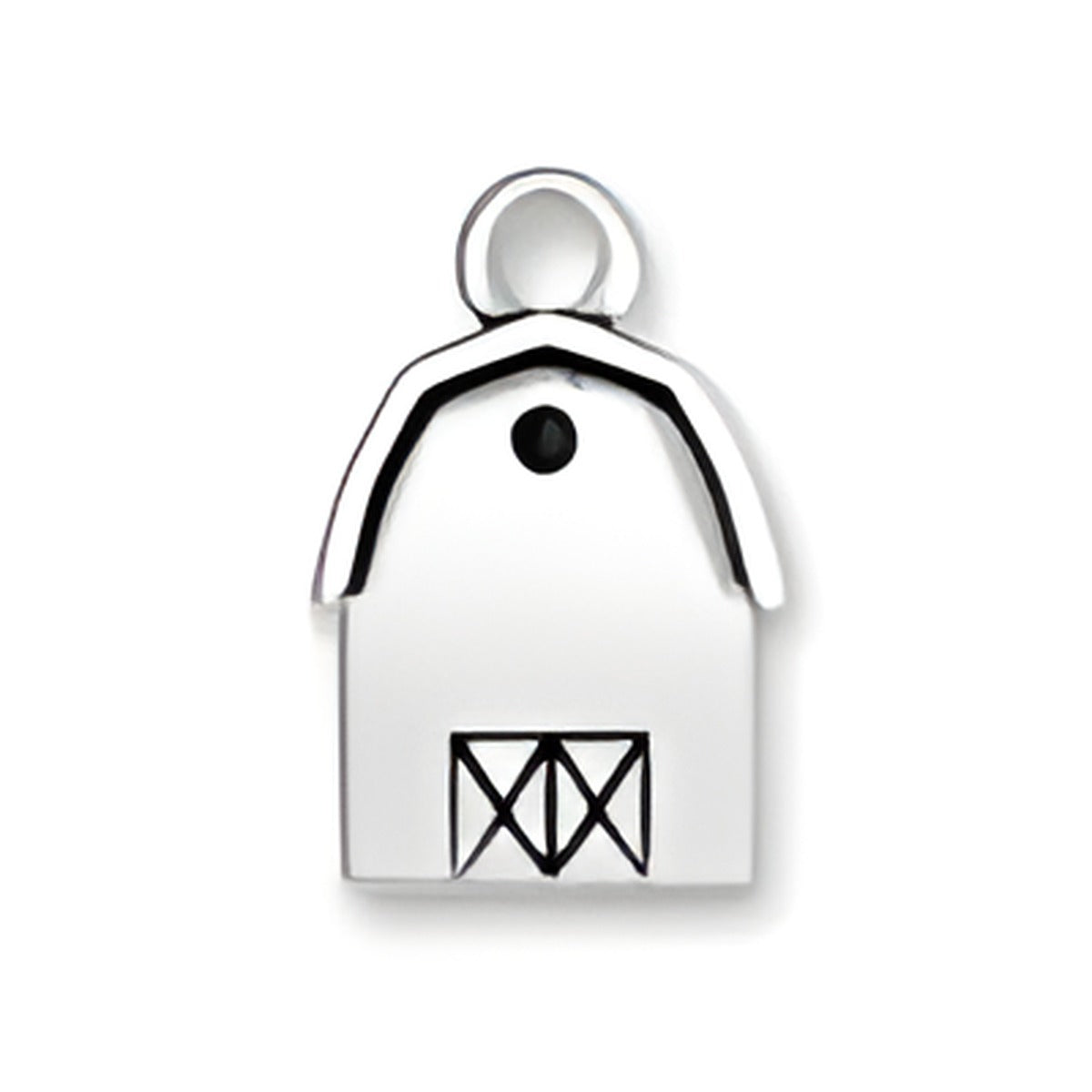 Sterling Silver Barn Charm Alt view.