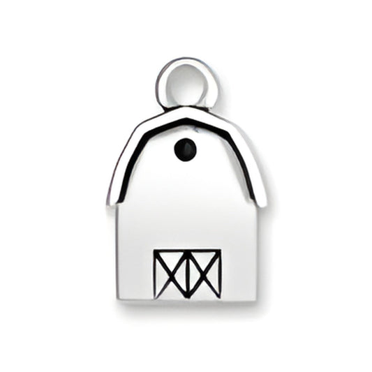 Sterling Silver Barn Charm Alt view.