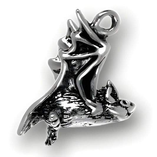 Sterling Silver Bat Charm Alt view.