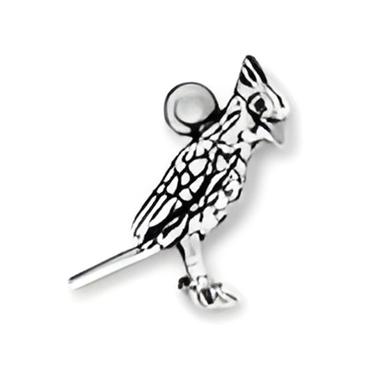 Sterling Silver Cardinal Charm — alternate view of featuring detailed design of a cardinal bird, showcasing its distinctive f